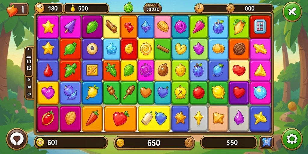 Pemandangan slot yang memukau dan berwarna-warni.